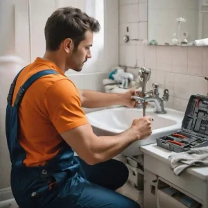 Replacing old bathroom tap with new fitting