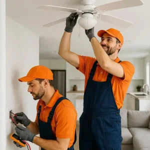 Installing ceiling fan unit