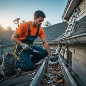 Maintaining roof gutter system