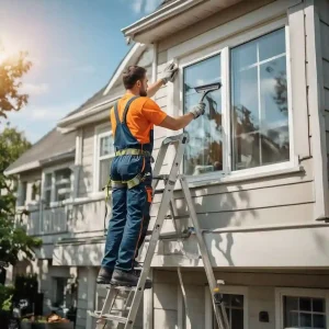 Cleaning window glass surface