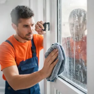 Cleaning window edges and corners